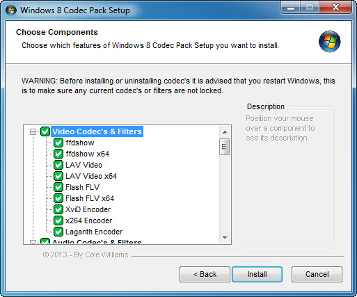 Windows 10 Codec Pack Screenshot