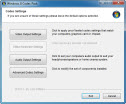 Codec settings interface